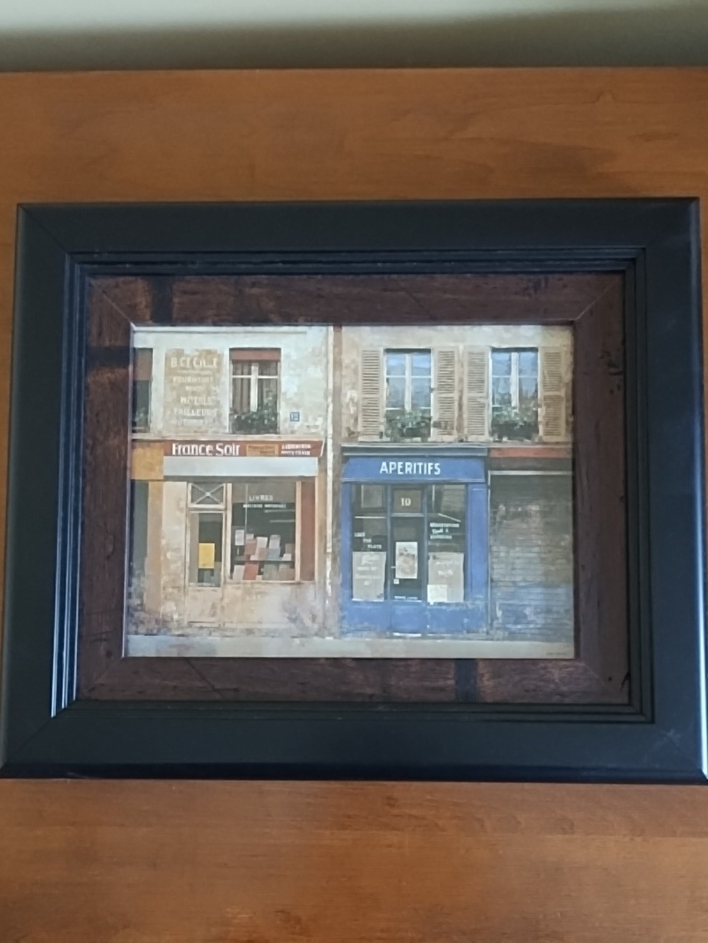 Chiu Tak Hak "Aperitifs" French Street Scene Framed Art Print 10.5" x 12.5"